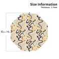 thumbnail image 2 of Pofeuu Snake And Floral Print Coasters for Drinks, 4Pack PU Leather Coasters, Bar Drink Coasters for Tabletop Protection, Furniture from Damage-Octagon, 2 of 6