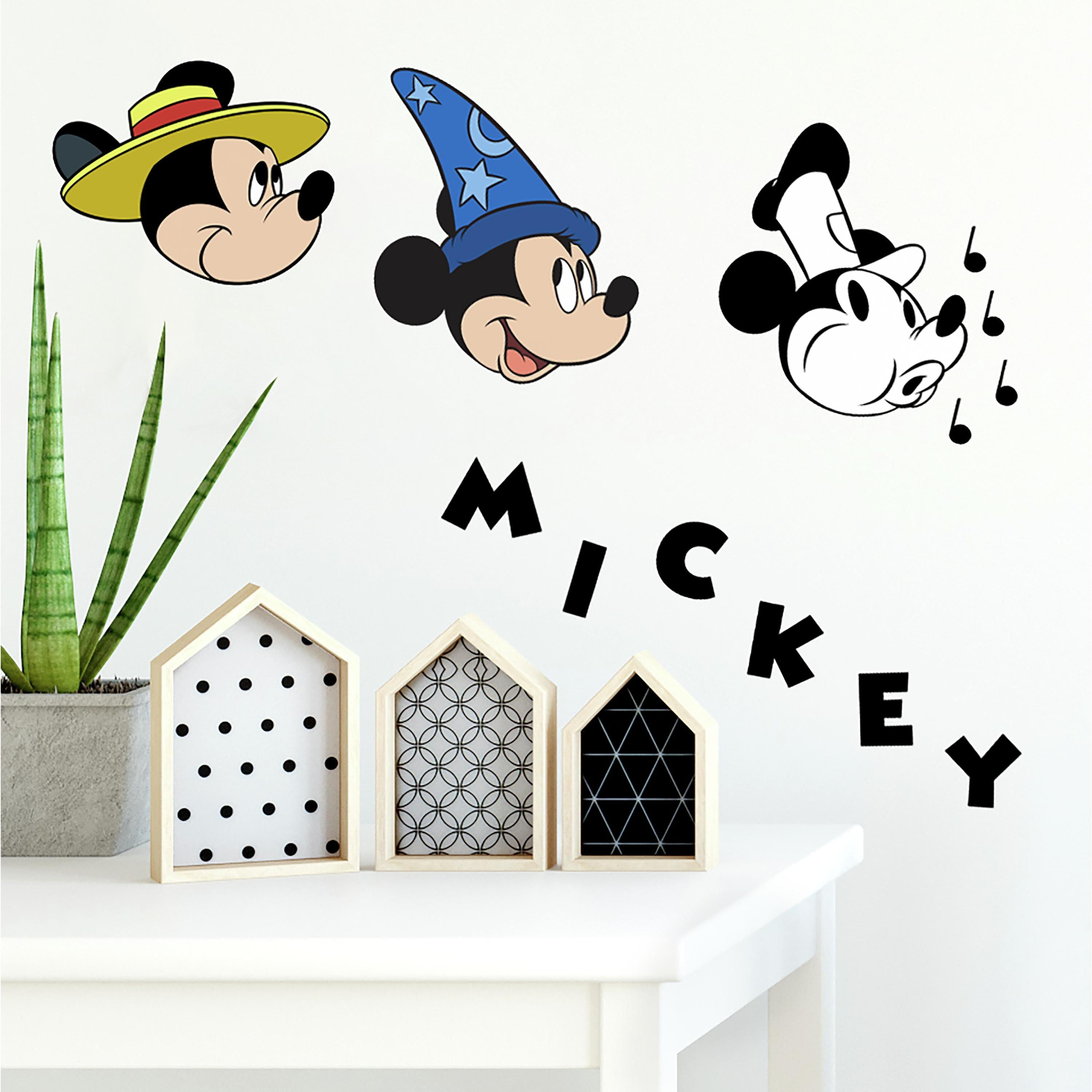 MICKEY MOUSE head pack ears 3 in inch wide wall art sticker decal disney nursery 