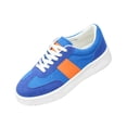 thumbnail image 2 of HTHLVMD Retro Style Tennis Shoes, Platform Sole Trainers, Colorful Suede Sneakers, Platform Sneakers for Women Comfortable Fashion Retro Sneakers Casual Non-Slip Tennis Walking Shoes, Blue 6, 2 of 6