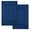 Navy Blue, variant on Premium Cotton Banded Blue Bath Mats Pack of 2, 22x34 inches [Not a Bathroom Rug] - Infinitee Xclusives