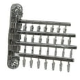 thumbnail image 2 of Percha plegable para secar calcetines, pinzas para colgar en la pared, para secar al aire Lazo plateado gris, 2 of 9