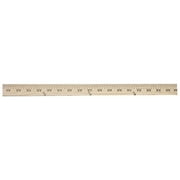 Westcott Wooden Yardstick with Hang Hole and Brass Ends, Clear Lacquer  Finish (10425)