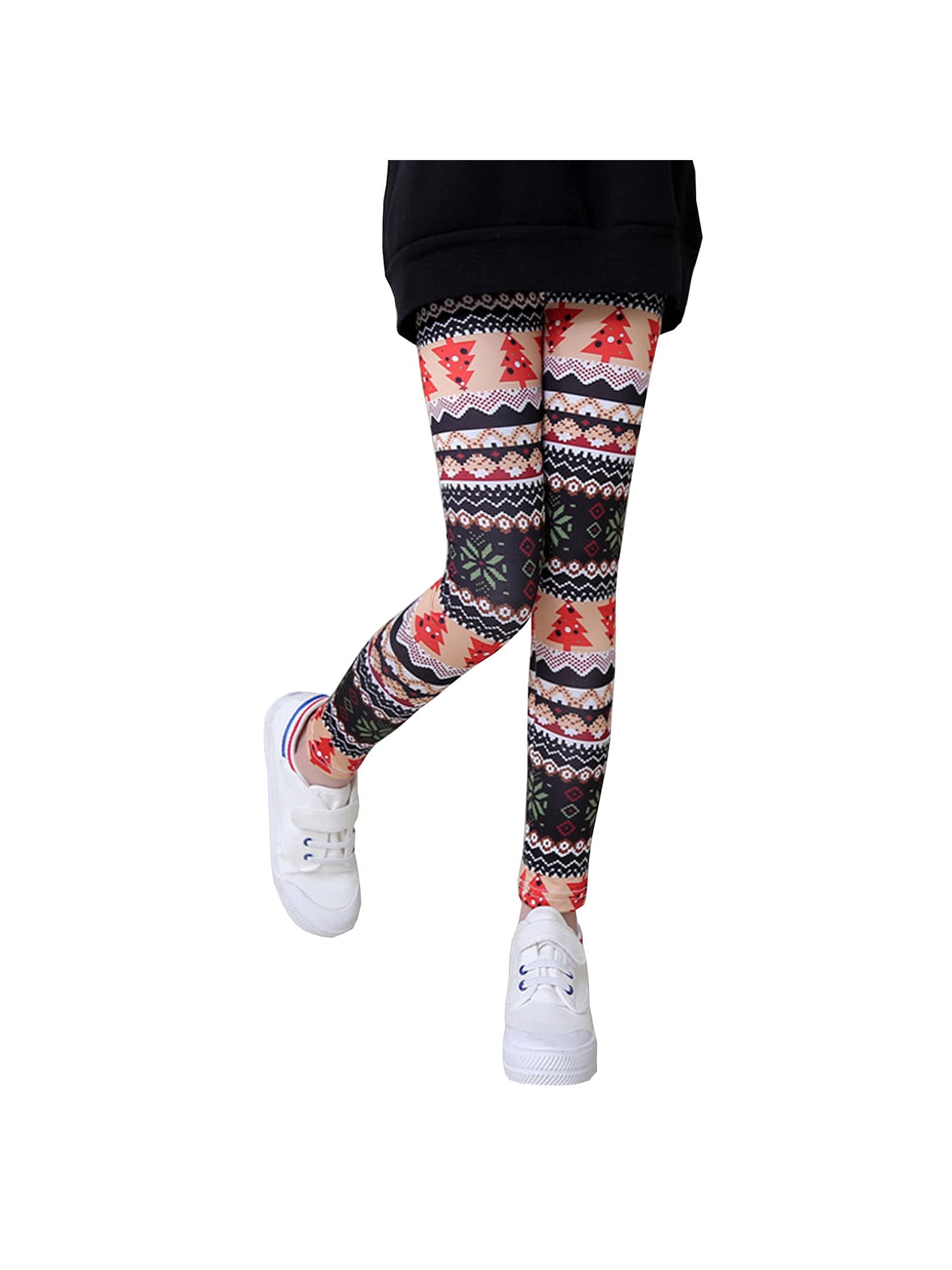 411Y Kid Little Girls Leopard Leggings Stretch Pants High Waist Ugly