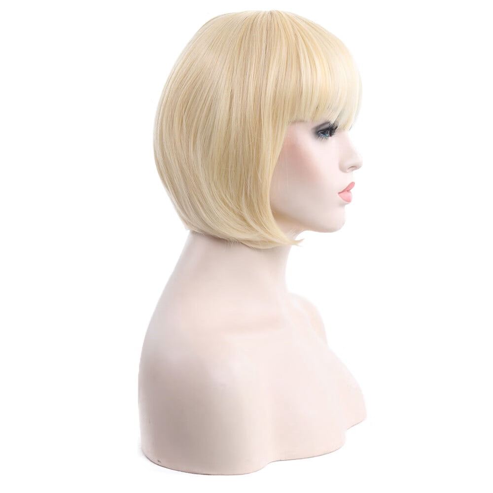 UTOURS Human Hair Wigs For Women Black Color Natural Lace Hair Women's Wig Children Ault BOBO Head Short Hair Cosplay Accesso