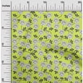 thumbnail image 2 of oneOone Georgette Viscose Lime Fabric Leaves & Clover Craft Projects Decor Fabric Printed By The Yard 42 Inch Wide, 2 of 5
