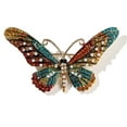 thumbnail image 2 of sunsanly Brooch Pin Geometric Shape Rhinestones Inlaid Enamel Bright Luster Temperament Clothing Matching Vintage Lady Butterfly Brooch Pin Clothes Accessories, 2 of 7