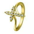 thumbnail image 6 of K-KED Women 925 Silver Plated Ring Charm Cross Cubic Zircon Wedding Gift Sz 5-12-6-Silver, 6 of 6