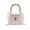 Beige, variant on Fashion Jelly Handbags for Women Shoulder Crossbody Bag Tote Bag with Bamboo Handle Transparent Beach Purse.