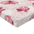 thumbnail image 4 of Ambesonne Flowers Boho Fitted Sheet, Vintage Rose Floral, Queen Size, Pale Pink and Dark Pink, 4 of 5