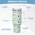 thumbnail image 5 of Pofeuu Pineapple Print 40oz Ice Bully With Handle And Straw Stainless Steel Vacuum Insulated Cup And 2 In 1 Straw Lid, 5 of 8