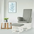 thumbnail image 5 of Gymax Glider and Ottoman Cushion Set Wooden Baby Nursery Rocking Chair Grey, 5 of 10