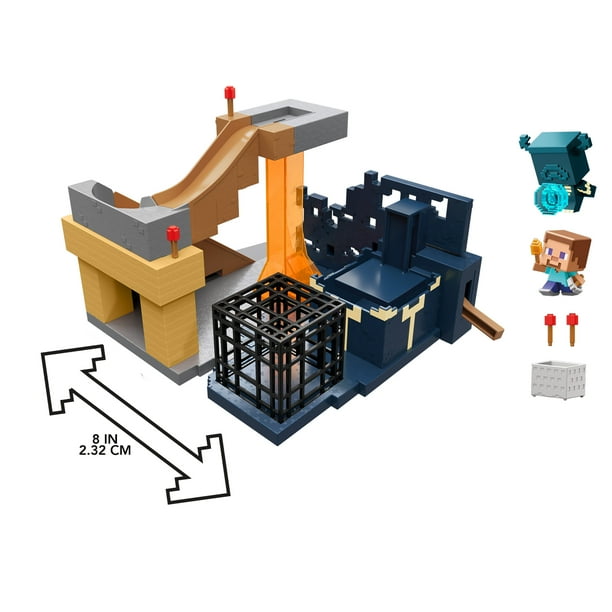 日本未発売 マイクラ MINI MODE スティーブ ウォーデン プレイセット Minecraft Mini Mode Playset: Steve & Warden for Indoor