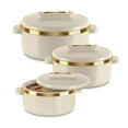 thumbnail image 1 of MILTON Curve Inner Stainless Steel Casserole Set of 3 (450 ml, 840 ml, 1300 ml), Ivory, 1 of 4