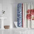 thumbnail image 3 of Boho Style Shower Curtain Pioneer Floral Vintage Retro Shower Curtain for Bathroom Home Decor Bathtubs Waterproof Fabric Curtain with 12 Hooks 84x72in, 3 of 5