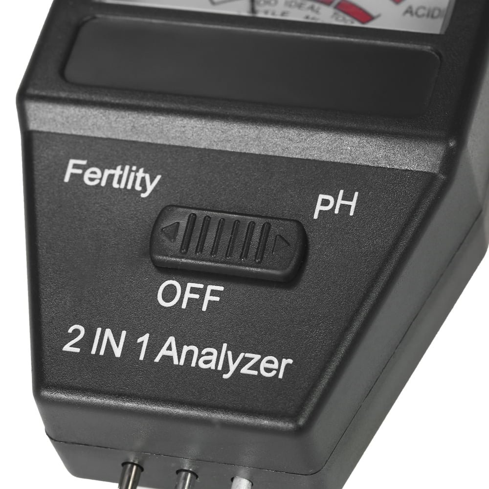 2 in 1 Mini Soil pH Meter Fertility Tester Analyzer with Three Probes