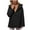 Black, variant on Fall Fashion Must Haves Womens Winter Warm Long Sleeve Solid Color Hooded Sweatshirt Tops Pullover with Pocket Women Fall Clothes