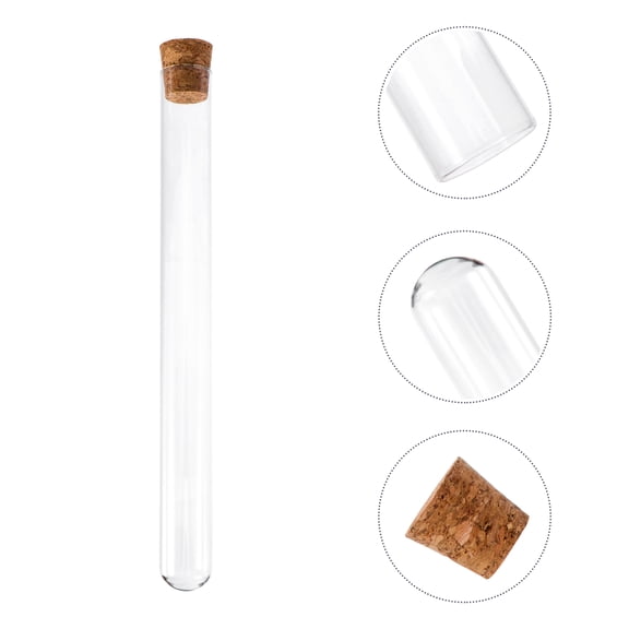 FUEENIRVA Transparent Test Tubes Round Bottom Glass Sealed for Delicate 4pcs