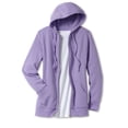 thumbnail image 3 of Woman Within Plus Size Better Fleece Zip-Front Hoodie Long Oversized Sweatshirt, 3 of 6