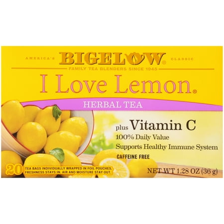 Bigelow Tea I Love Lemon Herbal Tea plus Vitamin C 20 Bag(S)