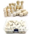 thumbnail image 1 of 50 muñecos de madera con clavijas, figuras de madera con clavijas, personas sin terminar, muñecos con clavijas para manualidades, 1 of 5