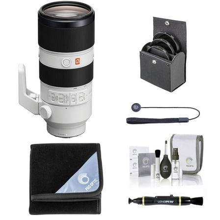 Sony FE 70-200mm f/2.8 GM OSS Lens for Sony E, Bundle with 77mm Filter Kit, Lens Wrap, Lens Cleaner, Cleaning Kit, Lens Cap Tether
