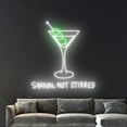 thumbnail image 5 of Handmadetneonsign Shaken Not Stirred Martini Led Sign, Shaken Martini Neon Light, Martini Cocktail, 5 of 5