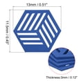 thumbnail image 2 of Uxcell Felt Coasters, Hexagon Mat Pad Coaster for Drink Cup Pot Bowl Vase, Blue 4 Pack, 2 of 5