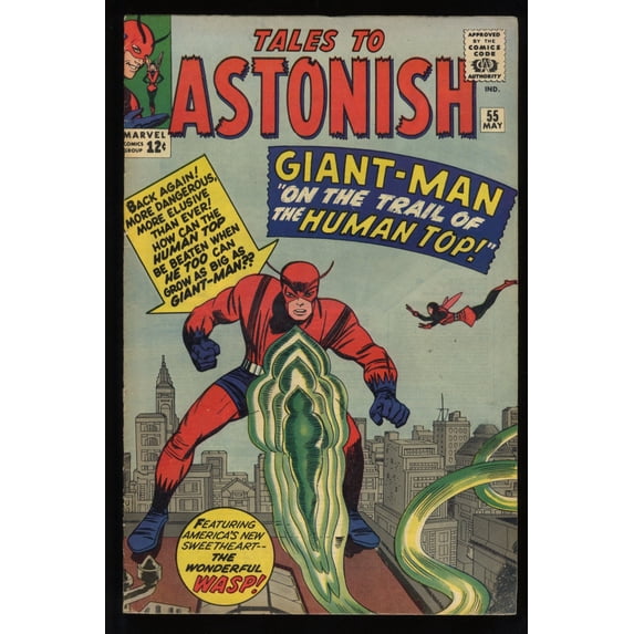 Tales To Astonish #55 FN+ 6.5 Wasp Giant-Man Appearance! Jack Kirby Cover! Comic Book