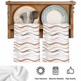 thumbnail image 5 of Brown Stripes Kitchen Towels Set of 4, Minimalism Ombre Waves Abstract Textures Absorbent Dish Towels for Kitchen, Microfiber Hand Towel, Quick Drying Tea Towel for Cleaning Decorative Dishcloths, 5 of 7