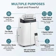 thumbnail image 5 of JoanKaren 10000 BTU Portable Air Conditioner w/ DIY Window Kit,Cools Room up to 450 Sq. ft,3-in-1 AC Unit with Cooling,Dehumidifier,Fan,Smart Floor Standing AC, 5 of 9