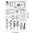 thumbnail image 6 of 1sheet Plant Clear Stamp Record Forms Transparent Silicone Stamp Art Words Rubber Stamp, 6 of 8