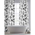 thumbnail image 4 of Abstract Cats Sheer Curtains 2 Panels Set Gray Black Striped Cat Animal Modern Style Sheer Window Curtains Light Filtering Rod Pocket Voile Drapes for Bedroom Living Room 52"X84", 4 of 8
