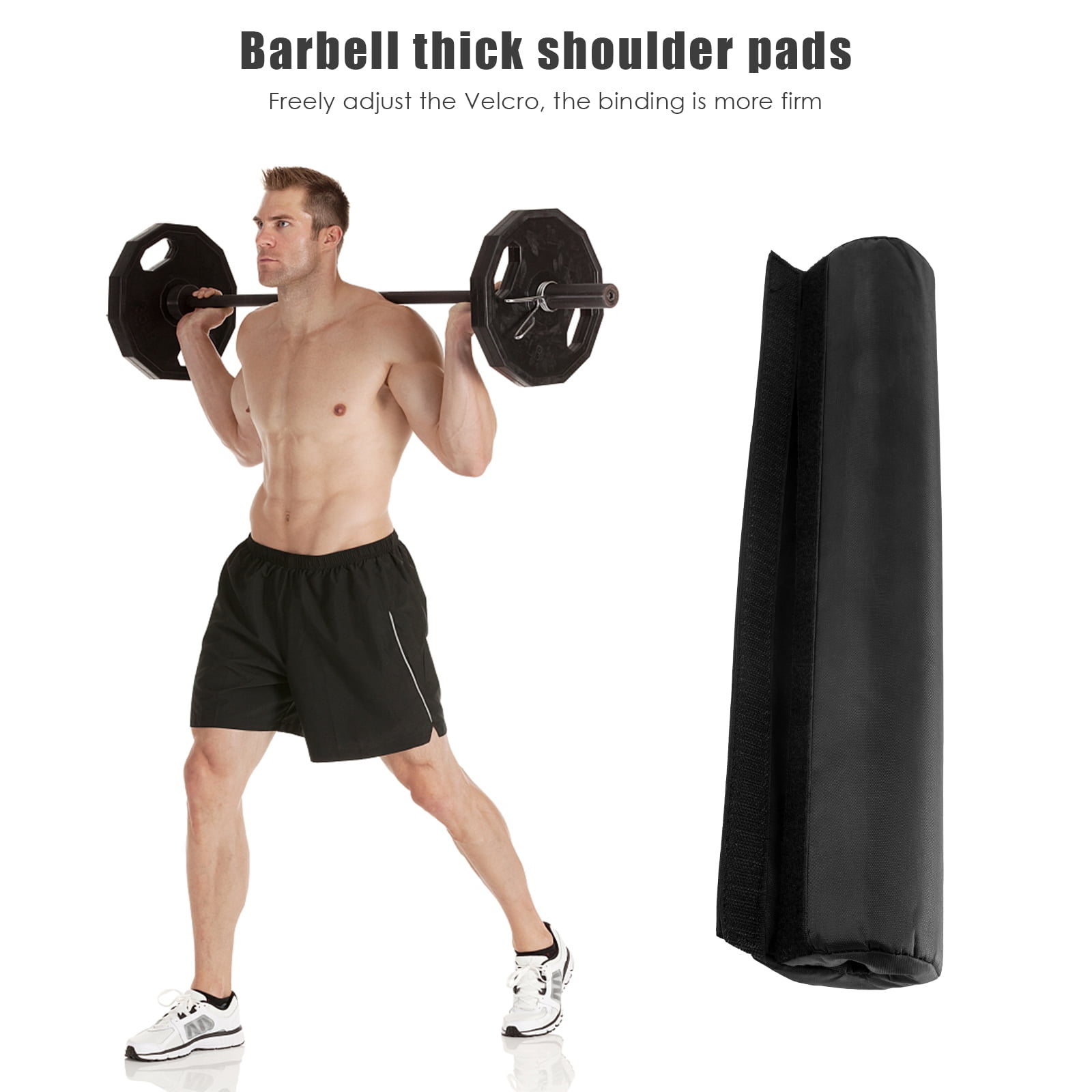 Details about   Barbell Pad Weightlifting Sponge Portable Loop And Hook Design Safe 
