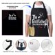 thumbnail image 3 of Delantal impermeable ajustable para hombre con bolsillo para cocina, babero negro con estampado de letras alrededor del cuello, estilo divertido, 3 of 5