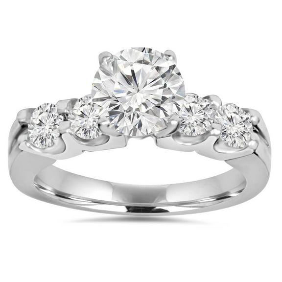 Pompeii 2.30Ct Round Solitaire Diamond Engagement Ring 14K White Gold Lab Grown (GH,SI1)