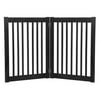 32" Highlander - 2 Panel Free Standing Wood Pet Gate - Black
