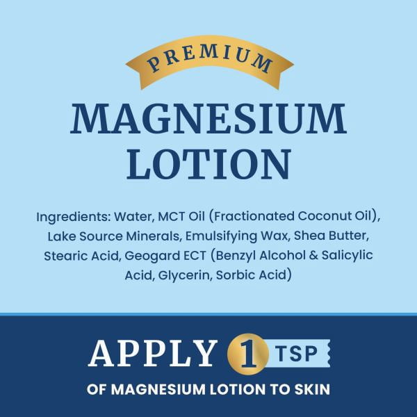 (2 pack) Nobi Nutrition Magnesium Lotion for Relaxation & Skin Moisture, Unscented Fast-Absorbing Body Cream with Shea Butter, 8 fl oz