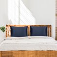 thumbnail image 3 of PiccoCasa 22 Momme Silk Pillowcase for Hair and Skin, King Navy, 3 of 7