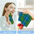 thumbnail image 7 of Dreamtimes National Tartan Blue Green Washcloths, 2 PCS 12 X 12 Inches Cotton Wash Cloths, Highly Absorbent and Soft Face Towels for Bathroom,Gym,Hotel and Spa, 7 of 7