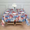 thumbnail image 3 of Pioneer Flower Floral Print Pattern Square Tablecloth, Waterproof Wipeable Spillproof Washable Table Cover for Home Kitchen Party and Daily Decor 42"x42", 3 of 6