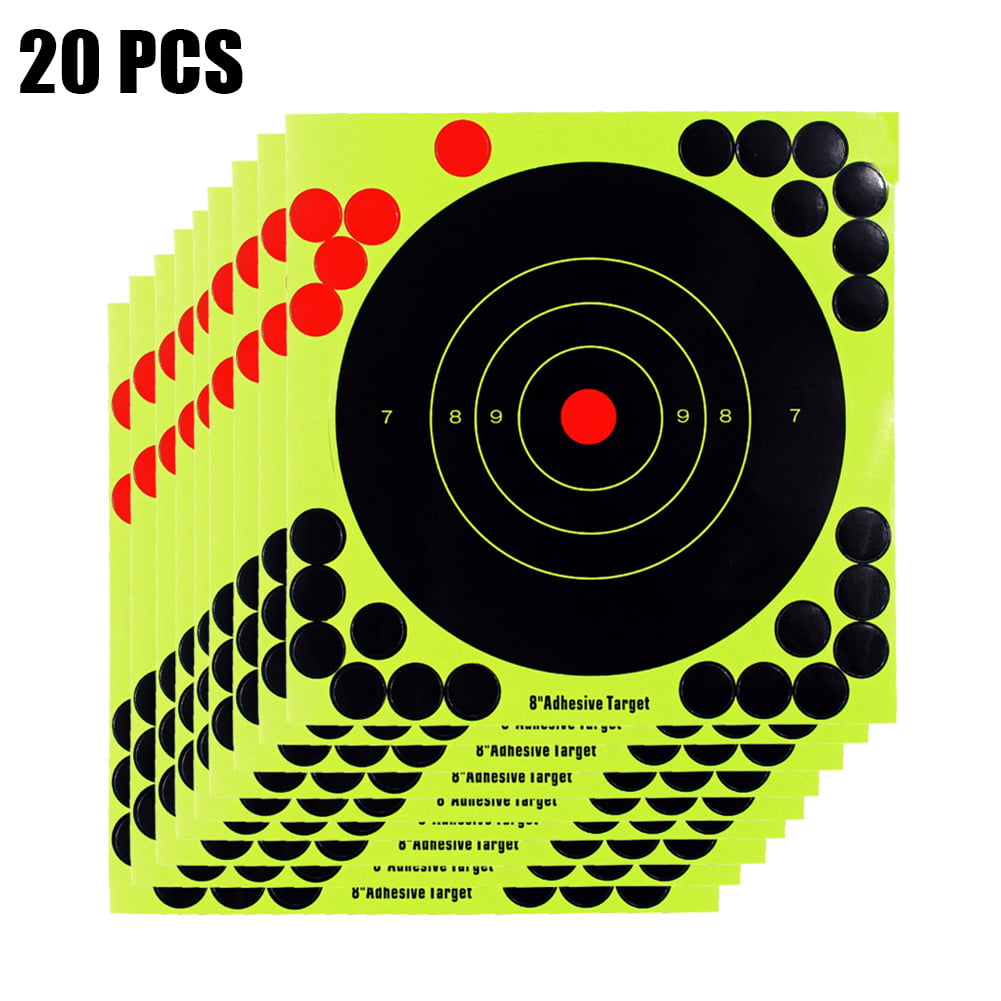 20PCS/12inch Shooting Targets Splatter Glow Rifle Paper Target Adhesive Exercise 