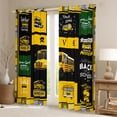 thumbnail image 2 of Manfei Cartoon School Bus Black Out Curtains, Transportation Vehicle Curtains Pack of 2 (42x63 Each), Yellow Public Truck Bedroom Curtains, Curtains and Drapes Home Decor, 2 of 6