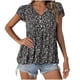 thumbnail image 1 of Blusa de manga corta con cuello en V informal para mujer a la moda, camisetas de verano OAVQHLG3B Store  lin121212, 1 of 4
