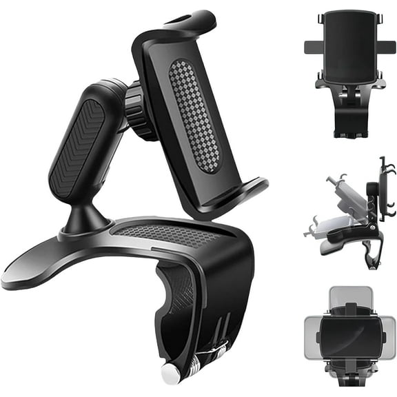 Unirexa Phone Holder, Universal 360° Unirexa Dashboard Phone Holder, Car Phone Holder Mount, Rotatable, Adjustable, Rock-Solid Grip, Fits 4”–7” Most Smartphones