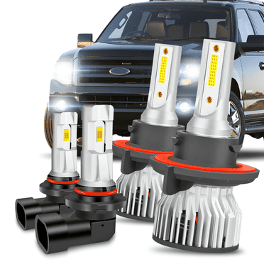 For 2007-2014 Ford Expedition LED Headlight Bulbs High Low Beam Front Fog Light Set 4pcs