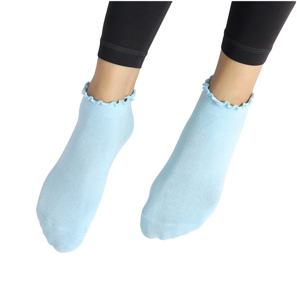 Calcetines de yoga cortos, cómodos, transpirables y antideslizantes para mujer, con puntos adhesivos.