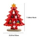 thumbnail image 3 of Mini adornos de árbol de Navidad con Papá Noel giratorio y muñeco de nieve - Decoración navideña de 7" para escritorio de madera en casa y oficina, 3 of 6
