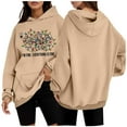 thumbnail image 2 of I'm Fine Everything Is Fine Funny Christmas Hoodies for Women Long Sleeve Holiday Hooded Sweatshirt with Pockets Pullover Top, 2 of 5