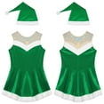 thumbnail image 7 of iiniim Christmas Dress Up for Girls Mrs Santa Claus Clothes Xmas Holiday Party Dress with Santa Hat Green 16, 7 of 7