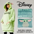 thumbnail image 3 of Sudadera con capucha Disney Stitch Blanket, 2 en 1, sudadera con capucha de forro polar extragrande para bebés Yoda Minnie Mouse, Stitch Gifts (Green Baby Yoda), 3 of 6